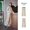 Semir Women's Brushed Wide-Leg Casual Pants with Belt