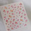 Charming Petal Flower Colorful Wildflowers Daisy Leaves 5D Relief Self Adhesive Nail Art Sticker Decoration Manicure Decal DIY