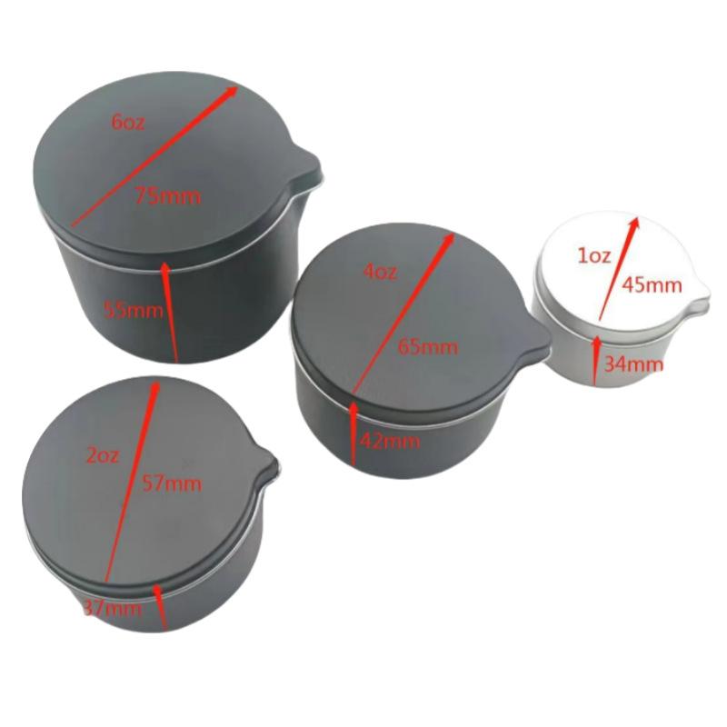 Multi-Purpose Tinplate Candle Jars with Handy Spout Leakproof Tins for Aromatherapy Massage Cream Cosmetic Storage