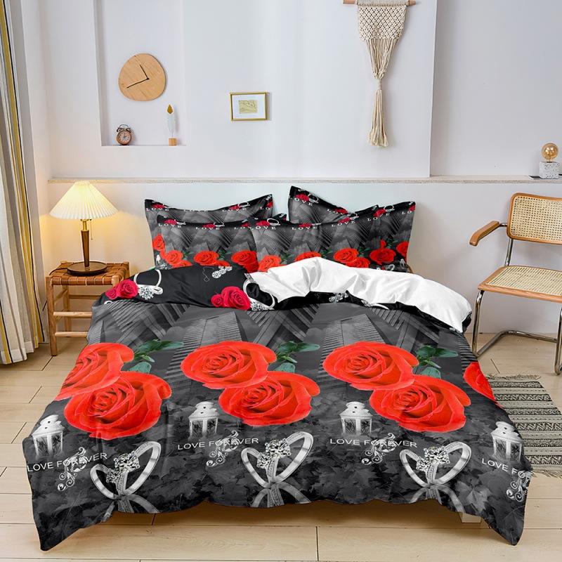 Fashion Technology Printing, 3D Digital Printing, Bedding, Duvet Covers, Pillowcases, Three-piece Sets