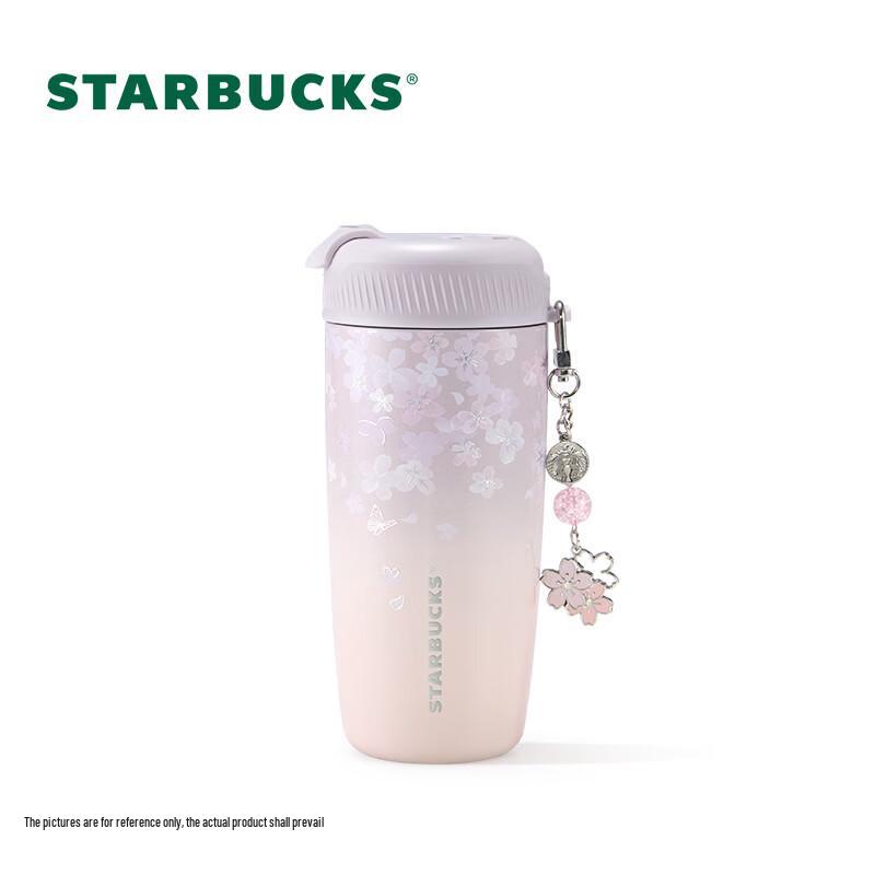 Starbucks Twilight Cherry Blossom 510ml Izolowany kubek termiczny ze stali nierdzewnej z podwójnym ustnikiem i zawieszką