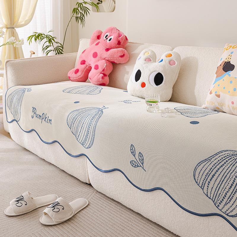 Special-Shaped Ice Silk Sofa Cushion  New Summer Mat Leather Sofa Seat Cushion Non-Slip Four-Season Universal Sofa Cover