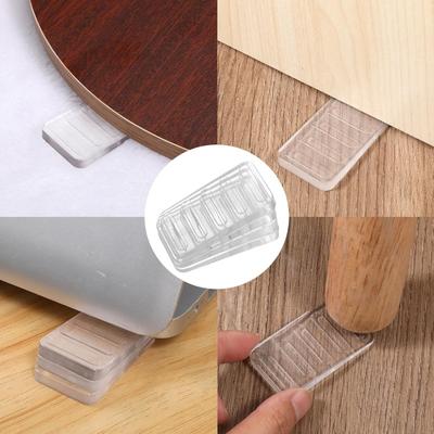 8pcs Transparent Plastic Wedge Shims Adjustable Furniture Levelers Cuttable Hard Table Pads for Uneven Surfaces Doors, Floors