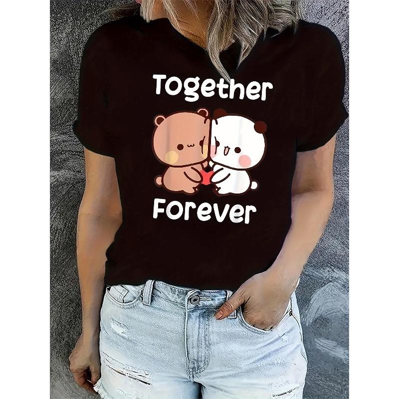 

European sizes Women s Casual Short Sleeve T-Shirt,Machine Washable All-Season 4XL чорний