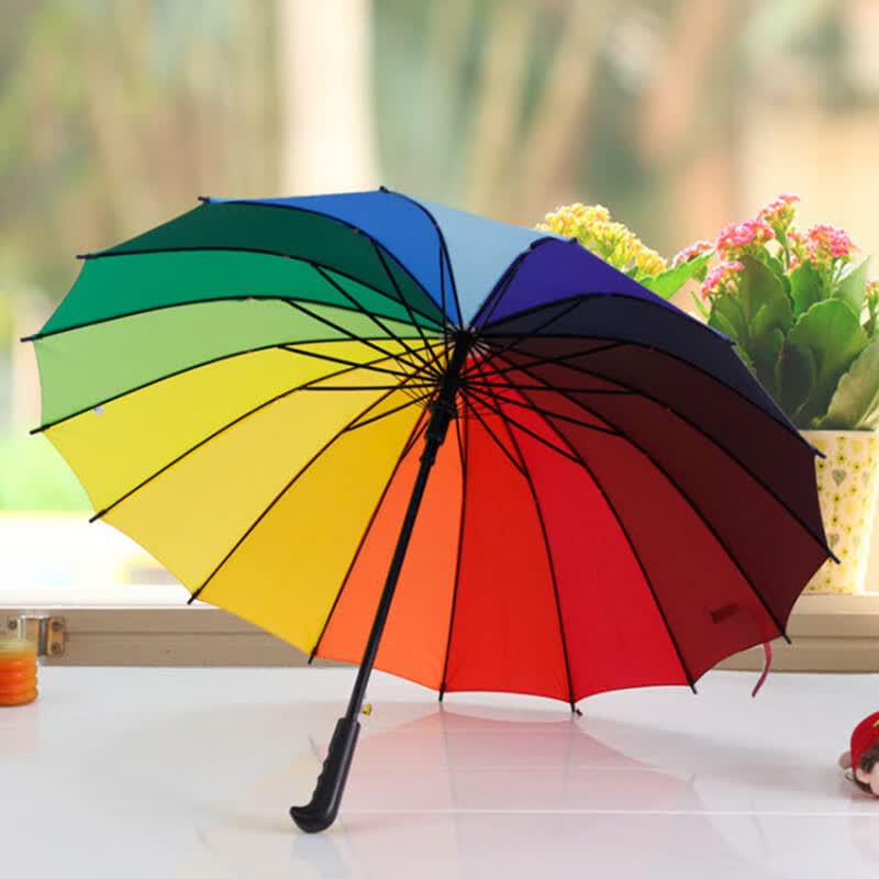 Automatic 16-Rib Straight All-Weather Umbrella