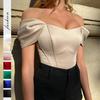 Summer New Style Fishbone Corset Tube Top Women's One-shoulder Top