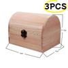 New 1/3Pcs Jewellery Keepsake Pine Plain Storage Wedding Wooden Arched Hinged Boxes Practical Decorate Wooden Box Trinket