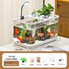 Transparent Plastic Desktop Goldfish Tank for Home Decor - Small & Medium Sizes Available