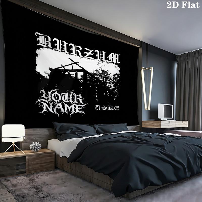 Ancient Forest Call Custom Name Wall Tapestry Aesthetic Wall Hanging Printed Fabric Blanket Decorative Tapestries For Bedroom Living Room Home Decor