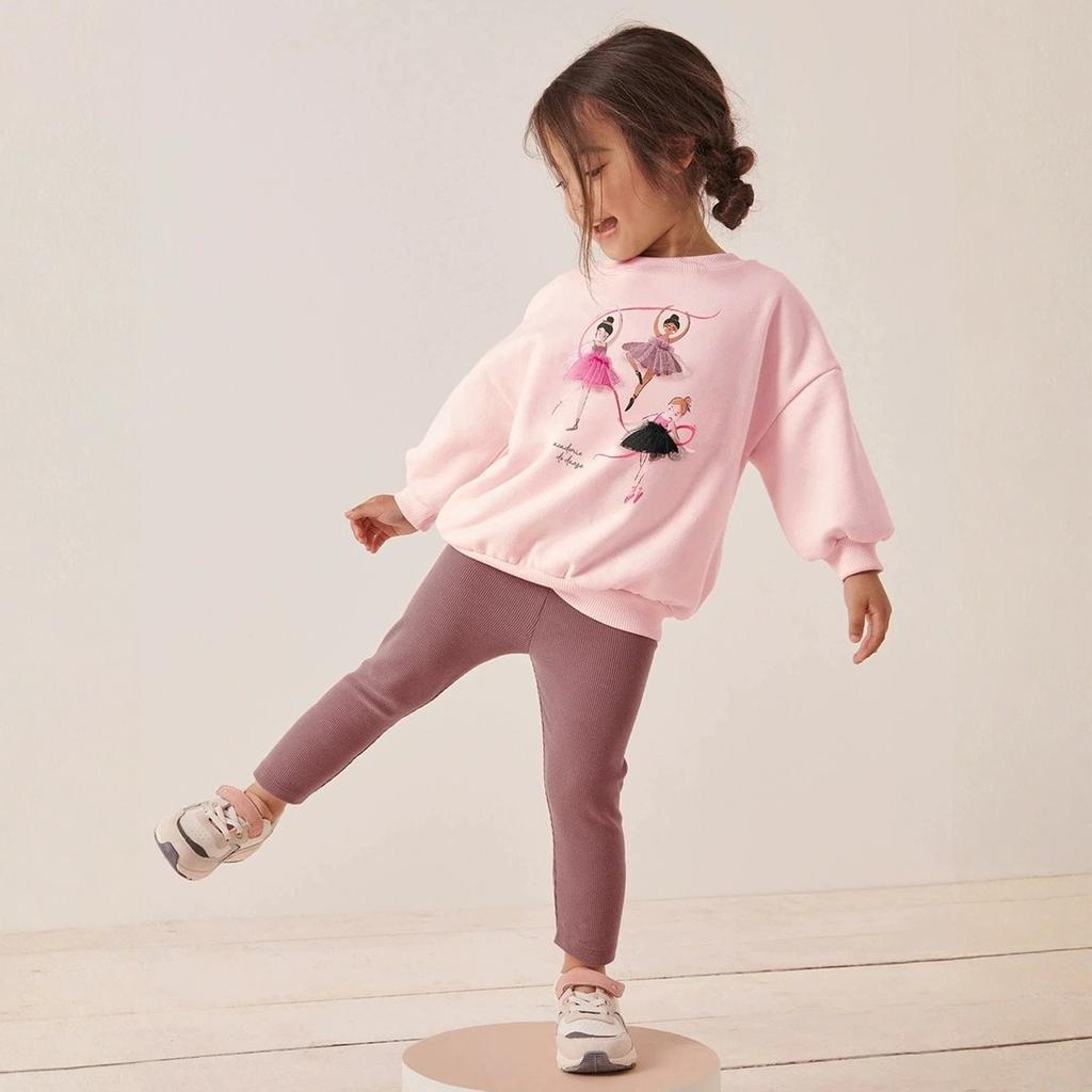 Cute Long Sleeve Cartoon Kids Set - Casual T-Shirt Outfit