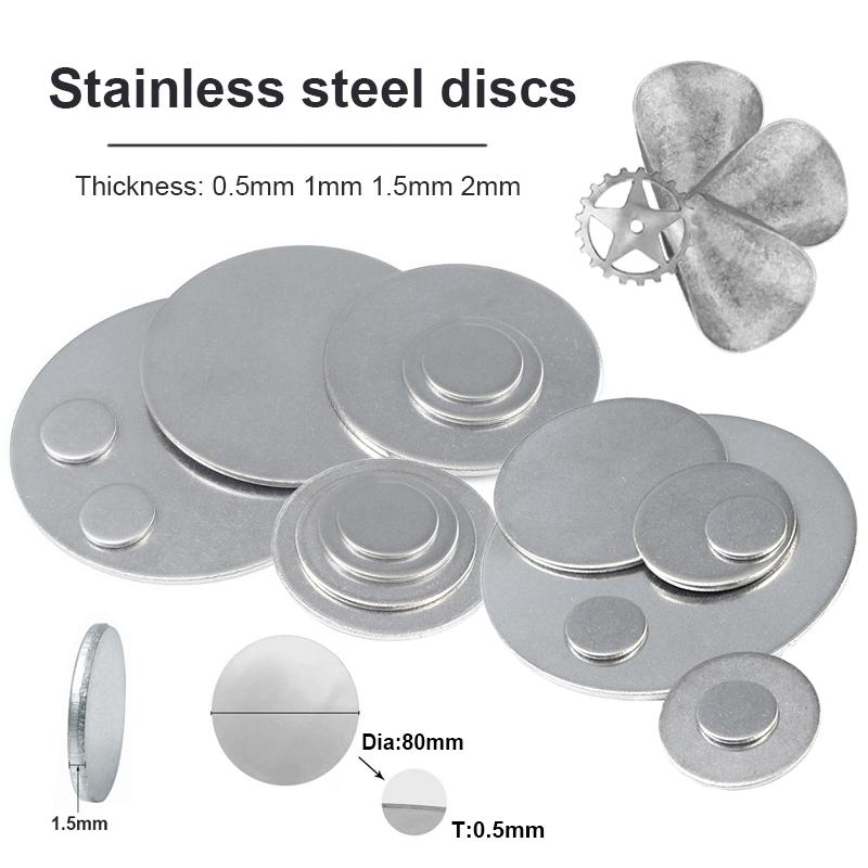 1PCS Stainless Steel Disc 304 Stainless Steel Round Steel Plate Diameter 50mm-100mm Thickness 0.5~2mm Metal Flat Gasket Disc 50mmx1mm