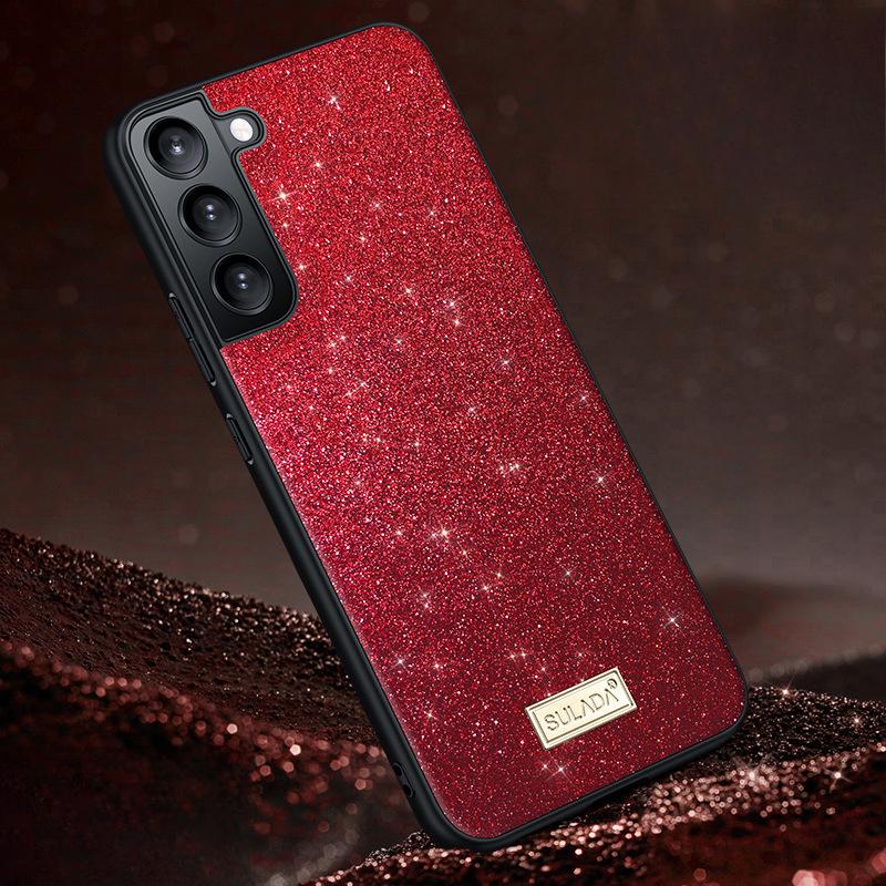 

Підходить для чохла для телефону Samsung S25ultra Flash Powder Samsung Протиударний 24plus Модний S23 Розкішний 22 Шкіряний чохол Samsung Galaxy S22 Ultra