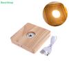 Square Wooden LED Light Base,USB Powered Wood Display Stand for Resin Art,Crystals & 3D Night Lights (Warm White)