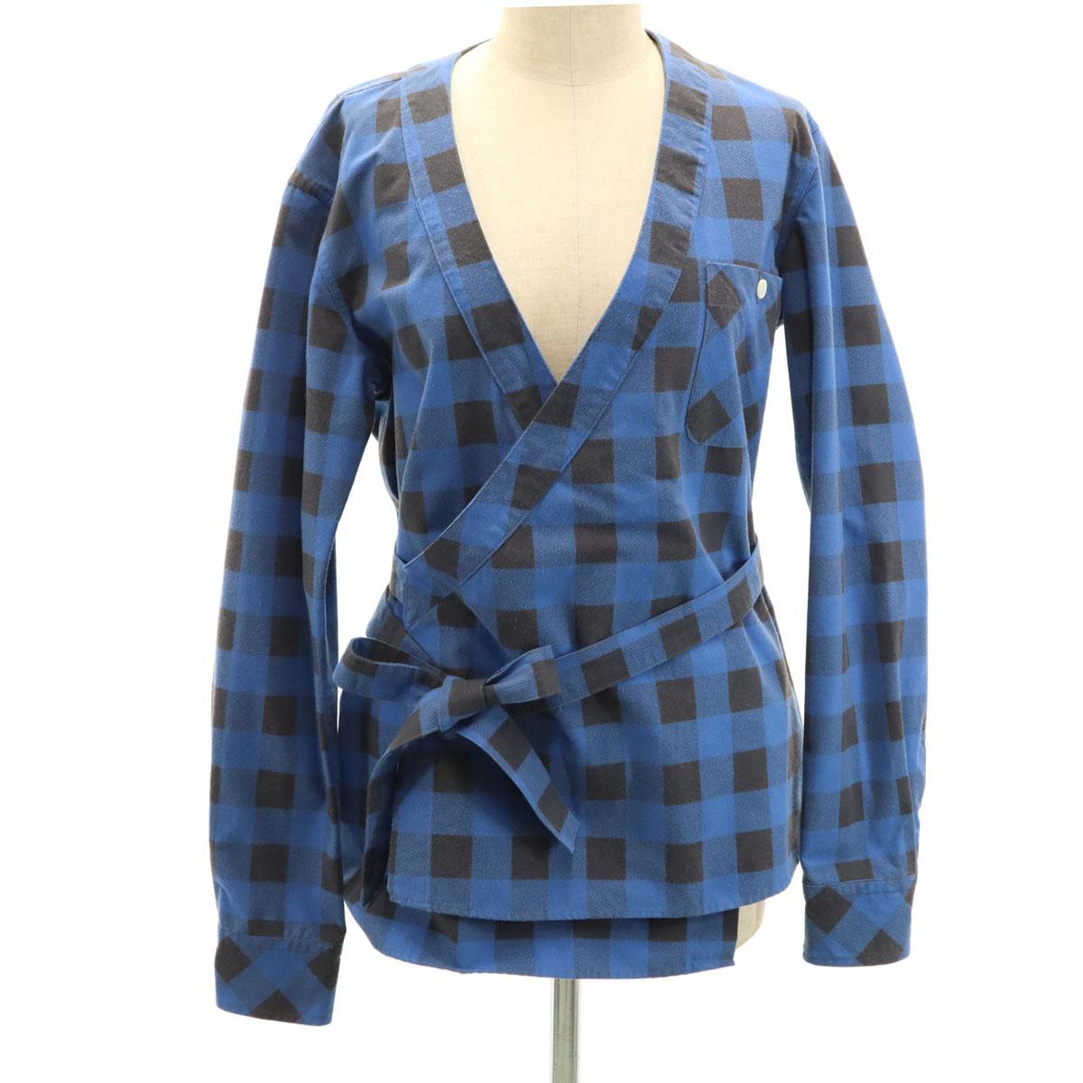 

ТАКАХИРО МИЯСИТА The SoloIst. 17ss сделано в Японии Рубашка с длинным рукавом в клетку Запутанный принт Мужская Б/У