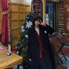 Hepburn-Style Women's Woolen Coat: Loose, Mid-Length, Thickened Black Winter Outerwear