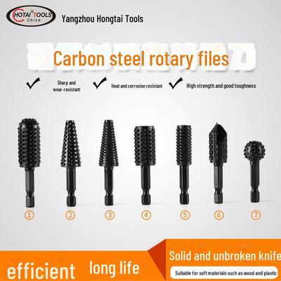 Hexagonal Handle Woodworking Root Carving Rotary File Set - Electric Grinding Head for Woodworking and Soft Metal.