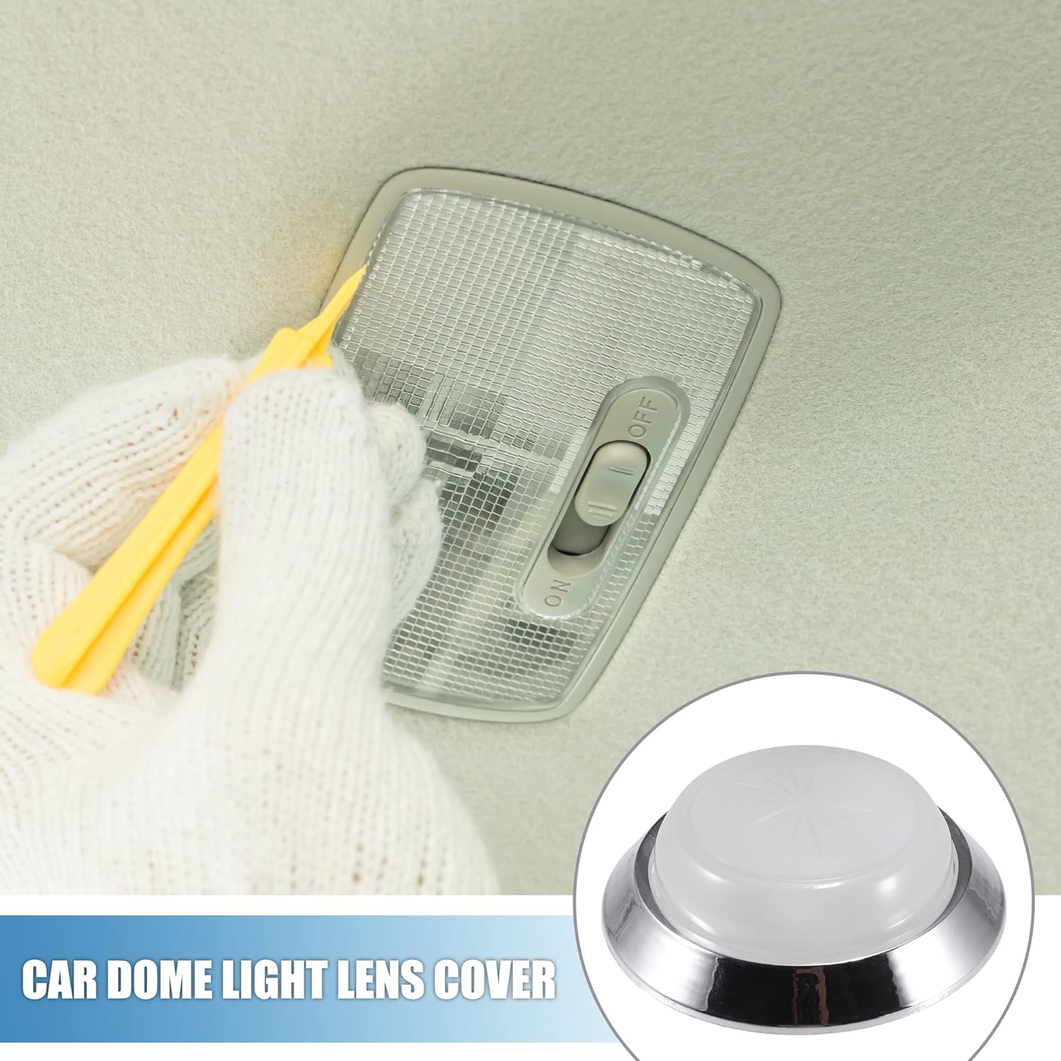 Car Round Dome Light Base Lens Lamp Cover Car Interior Light Lens for Chevy Camaro 1970-1981 Plastic Clear
