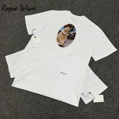 RogueWave America Style Short Sleeve Printing T-Shirt Men's Women's Slim Fit Round Neck Top Casual Cotton Basic Daily Routine Tee