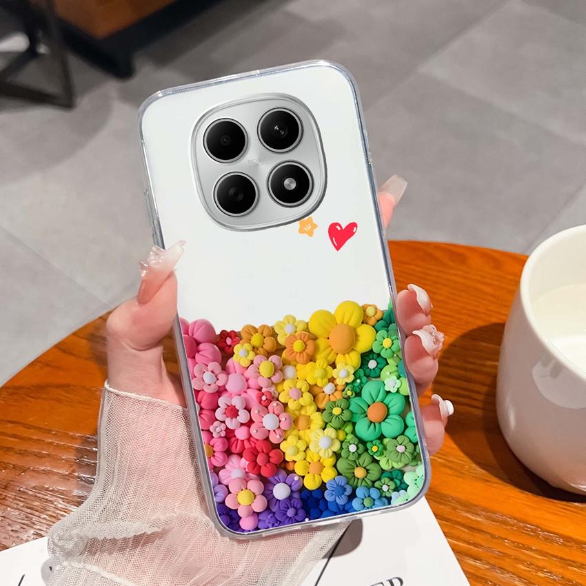 Suitable For Redmi Note 15 14 Pro 14S 15 15C A5 A1 Popular Creative Letters Patterns Phone Case Transparent Silicone Anti Slip Shell For Redmi Housing