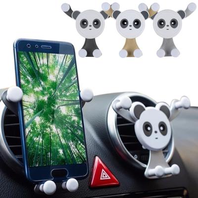 Universal Cute Panda Car Air Vent Gravity Mobile Phone Holder Bracket Stand