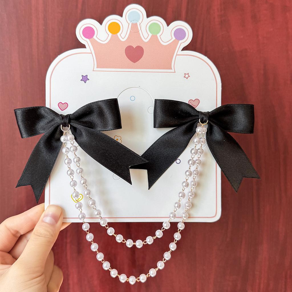 1PC Pearl Bow Hair Accessories - Hairpins, Hairpins and Chains, Suitable for Women, Thick or Thin Hair
