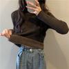 Fleece and Thickened Sweater Top for Women In Winter Semi-high-neck Pullover and Fitted Knitted Sweater Worn Inside