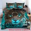 Bohemian Leopard Pattern Polyester 3D Printed Quilt Cover Set Bedding Cover Pillowcase Luxury Animal Theme Duvet Cover Sets