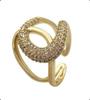 Adjustable Double-Layer Zircon Love Ring for Women, Sweet and Stylish, Niche High-End Index Finger Design.
