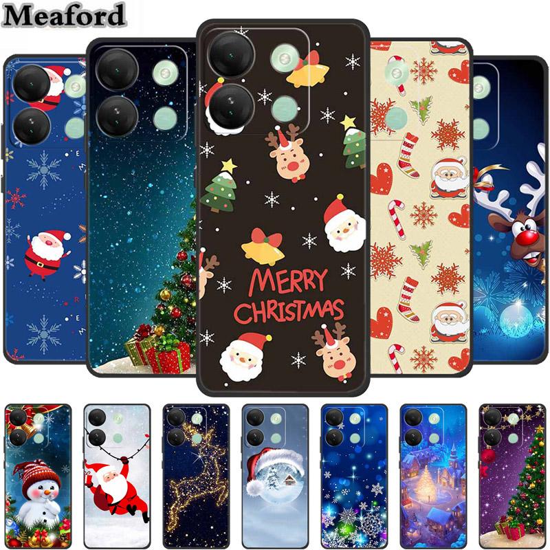 For Infinix Smart 7 HD Christmas Soft Case Silicone TPU Back Cover Phone Cases For Infinix Smart7 Plus X6516 Xmas New Etui Shell
