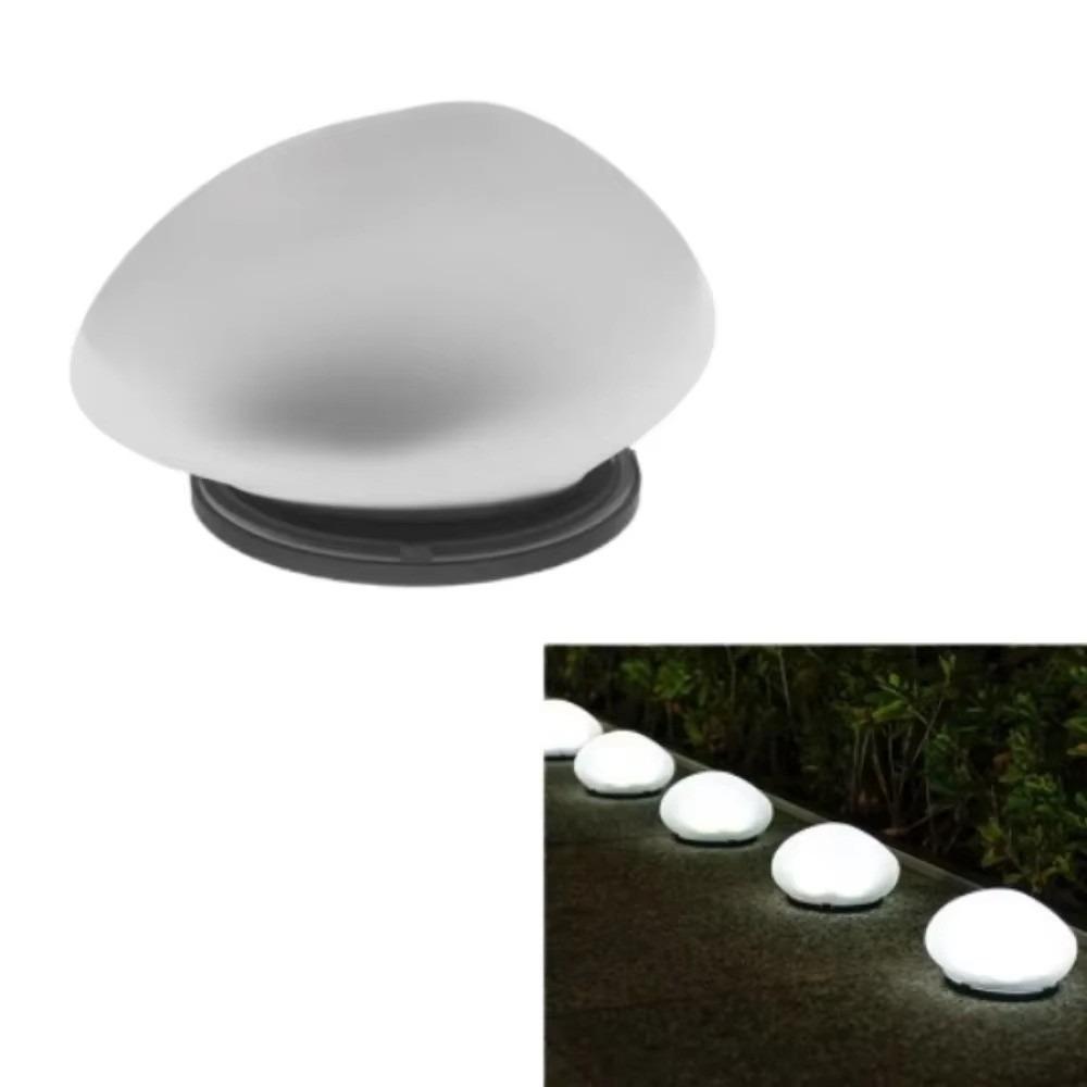 Solar Powered Solar Stone Light LED Solar Powered Rock Light Frosted Glass Ground Lamp Pathway