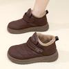 Shoes Women's New Fleece Thickened Warm Snow Boots Casual Fashion Versatile Velcro Non-slip Mom Shoes