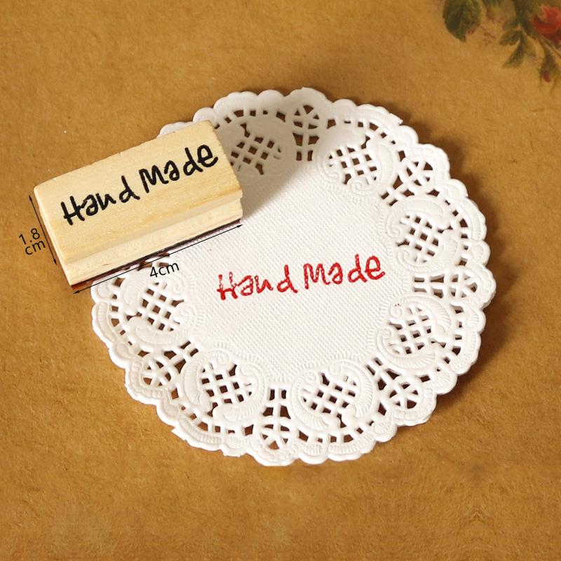 

1pc Vintage Square Wood Stamp Handmade Wooden Stamps Rubber Stamp for DIY Craft Scrapbooking
