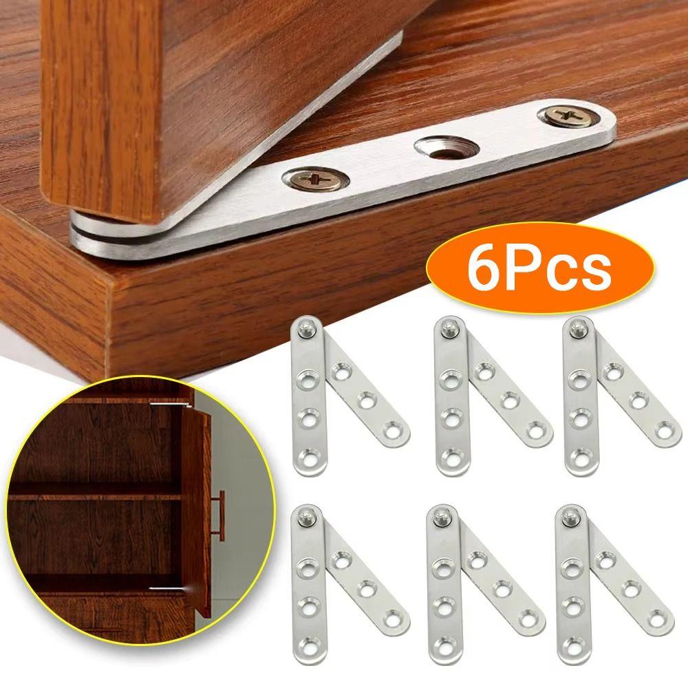 6 pcs 360° Rotating Doors Rotating Hinge Heavy-Duty Rotating Concealed Hinges Pivot Hinge Furniture