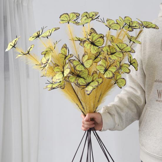 5PCS Artificial Flowers Bright Colors Lifelike Artificial Flowers Never Fade Reusable Fake Flowers for Home Living Room Bedroom