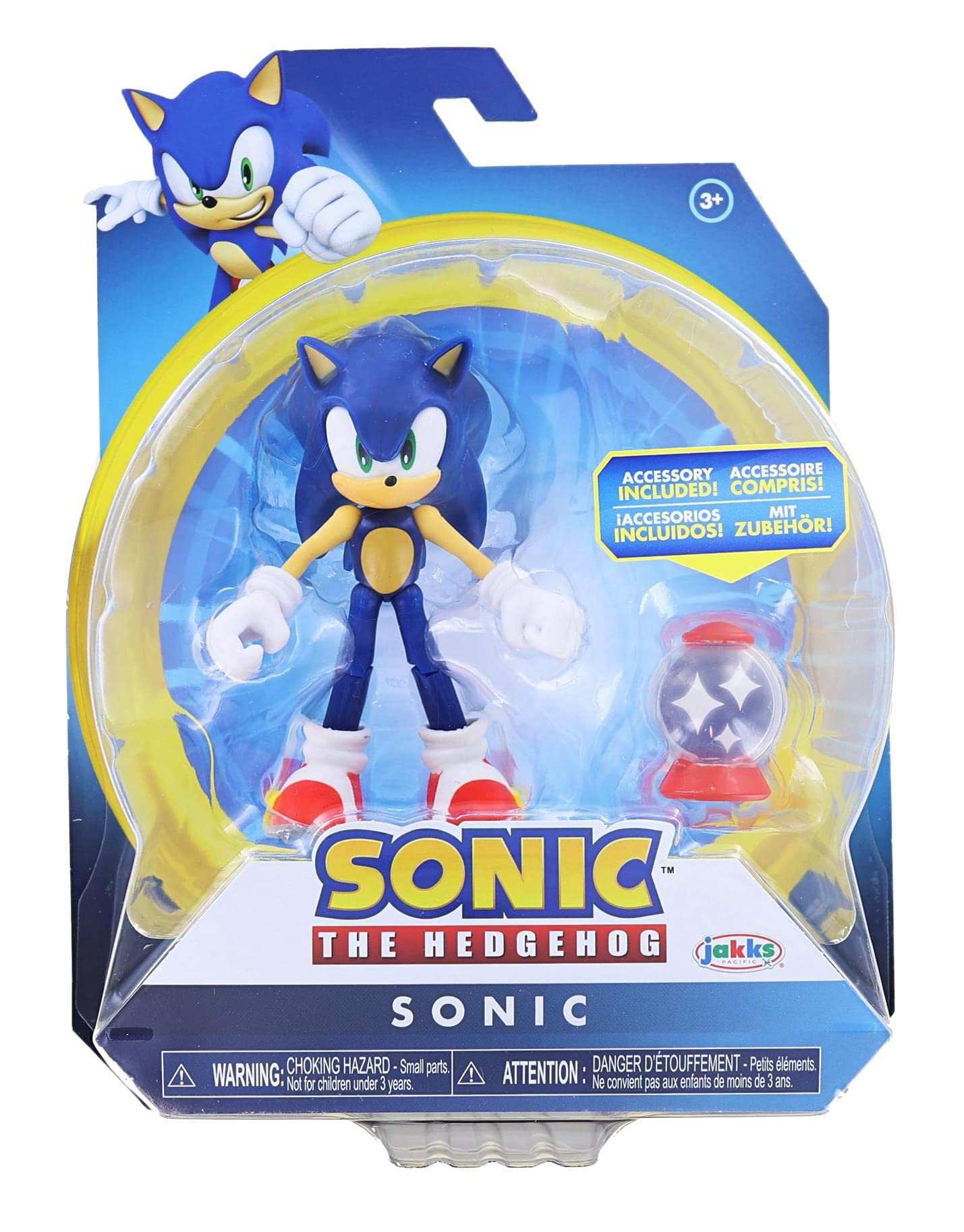 

Jakks Pacific Sonic the Hedgehog 4-inch Figure | Sonic (Modern) with Invincible Item Box