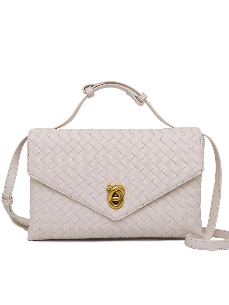 Fashion Foreign Style Small Fragrance Weaving Light Luxury Dinner Party Rhombus Shoulder Messenger Bag Handbag Women'S Bag