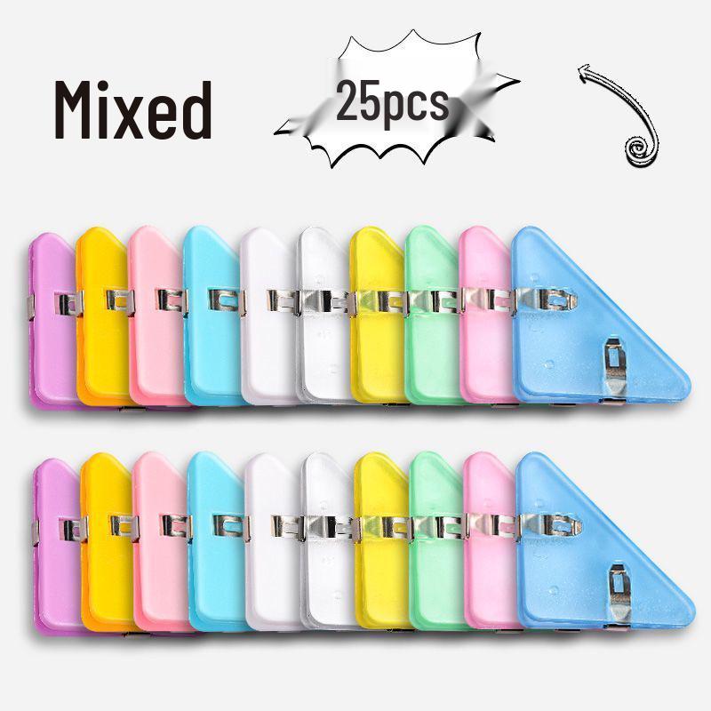 Pengyi Transparent Triangle Folder Clips for Test Paper and Document Organization