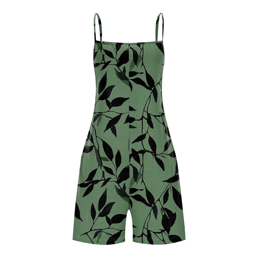 Damen Lässige Und Modische Ärmellose Camisole Mit Tasche Jumpsuit Shorts Jumpsuit Shorts