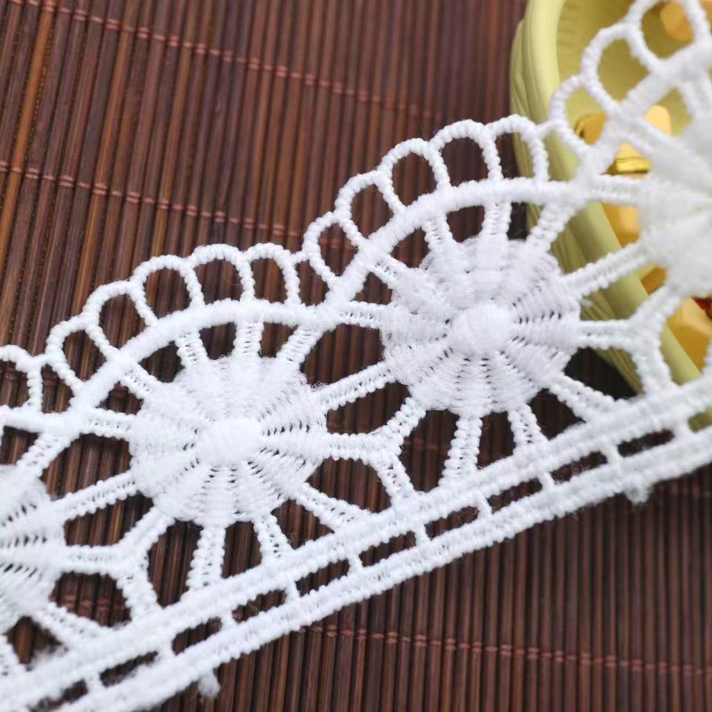 4Cm Water-Soluble Embroidery Lace, New White Milk Silk Lace, Skirt Clothing Lace Accessories