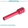 ACROPIX Interior Car Door Lock Knob Pull Pin Aluminum Alloy Red 4pcs