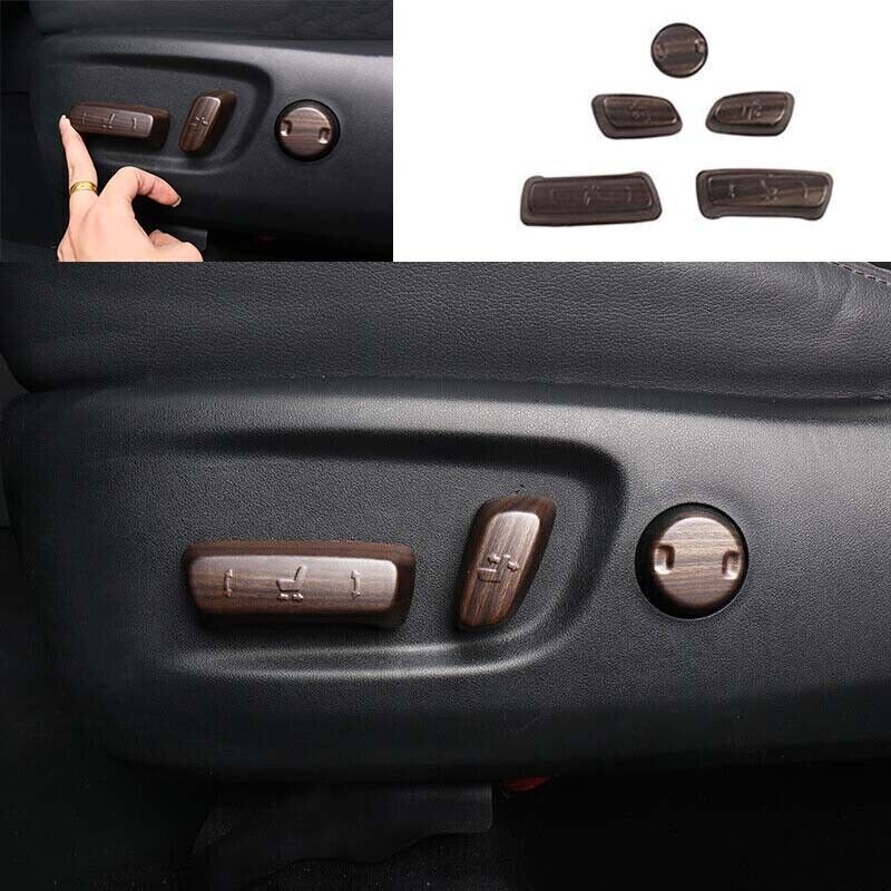 For Toyota Highlander 2015- Wood Grain Electric Seat Adjustment Cover Trim