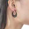 Irish Knot Vintage Earrings for Women Stainless Steel Gold Round Circle Hoop Earring Jewelry