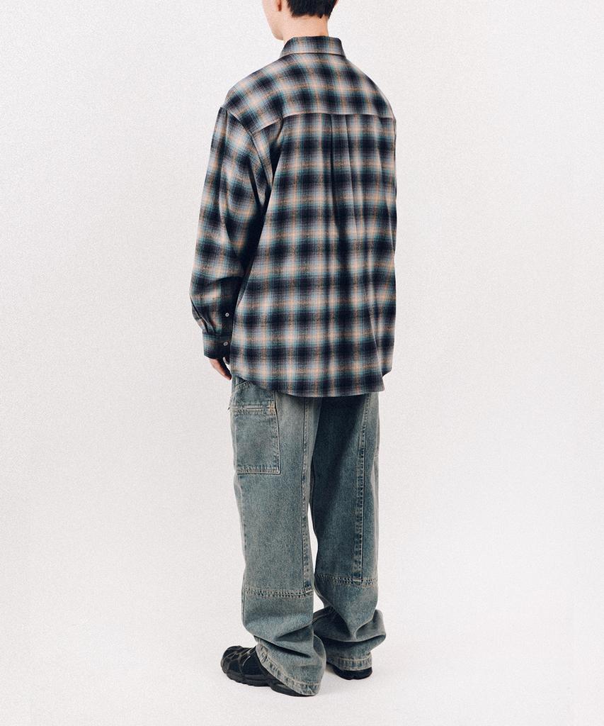 PHYSICAL DEPARTMENT Flannel Chiefs Tartan Check Shirt_Light Blue
