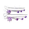 Crystal Flower Tassel Earrings with Silver-Plated Needles - Anti-Loss Zircon Design Inspired by Japanese and Korean Style