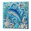 Ocean Theme DIY Pearl Diamond Painting Art Kit, Turtle Jellyfish Marine Animal Pearl Beads Art Craft Set, for Adults & Beginners