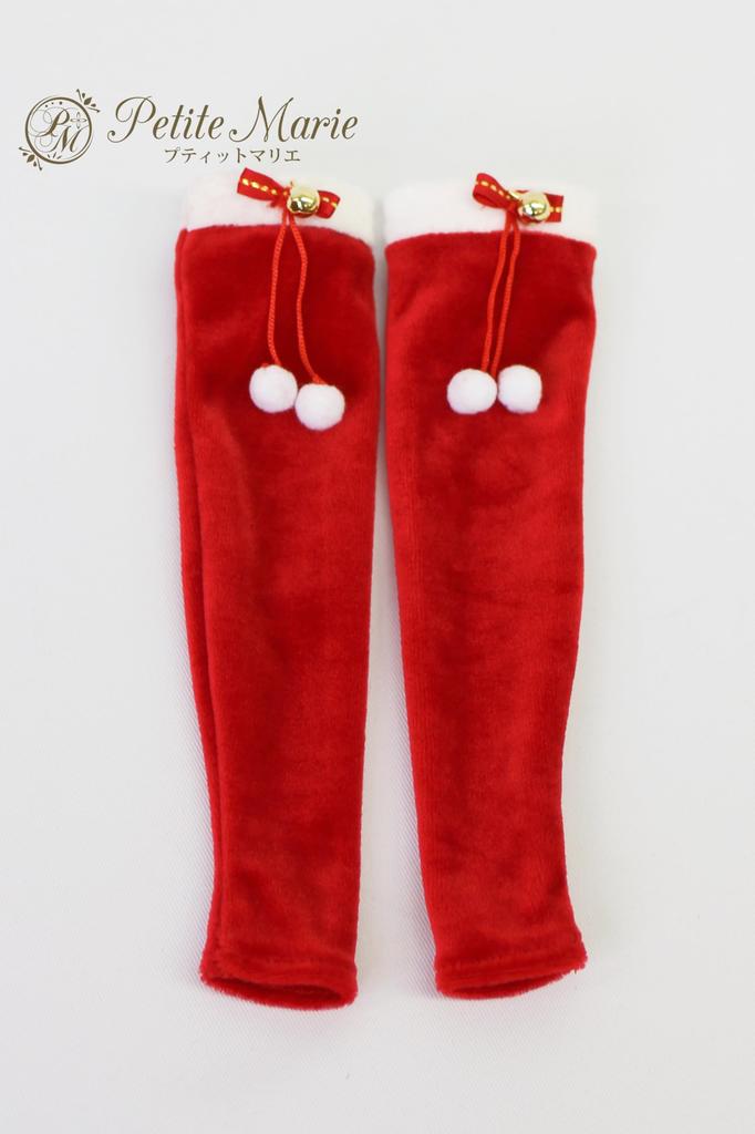 [Petite Marie] 13 DD Compatible Christmas Loose Socks Red Velour Material Socks 60cm Doll BJD Doll Clothes [Petite Marie] [No.0206]