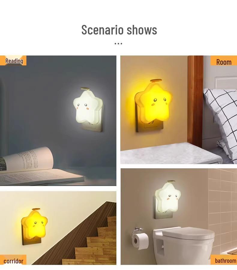 Guardian Star Bedside Table Lamp - Creative Plug-in Night Light for Bedroom