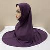 H124 Erwachsene hochwertige große Größe muslimischer Hijab-Schal mit Kinnteil islamische Kopftuch-Hüte Armia zum Überziehen Kopftuch Turbanmützen