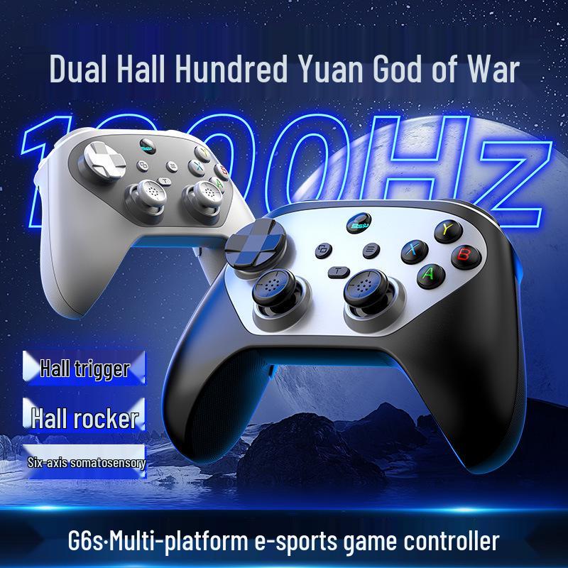 G6S Trådløs Bluetooth Gaming Controller til PC, Switch, Android og iOS med Dobbelt Hall Vibration og Rapid Fire Funktion