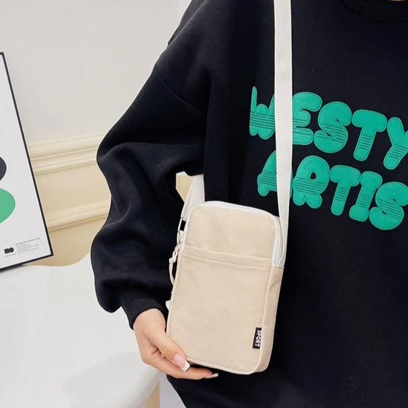 Mobile Phone Bag Women's Single Shoulder Crossbody Bag Coin Purse Nylon Handbag Minimalist Small Cell Phone Pouch
